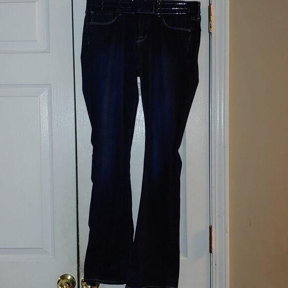 Lucky Brand Lolita Boot White Oak Cone Denim Jeans Sz 2 - Picture 1 of 12